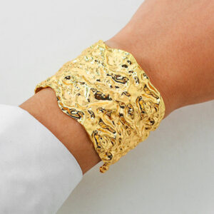 Aurora Hammered Gold Cuff
