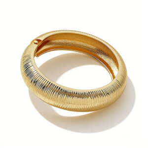 Luna Ribbed Gold/Silver Bangle
