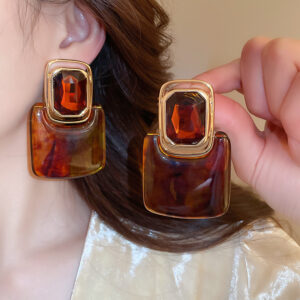 Amber Luxe Statement Earrings