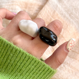 Yin Yang Resin Duo Ring
