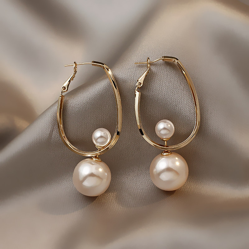 The Double Pearl Hoops