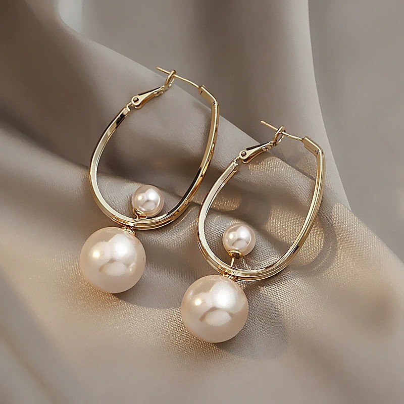 The Double Pearl Hoops - Image 2
