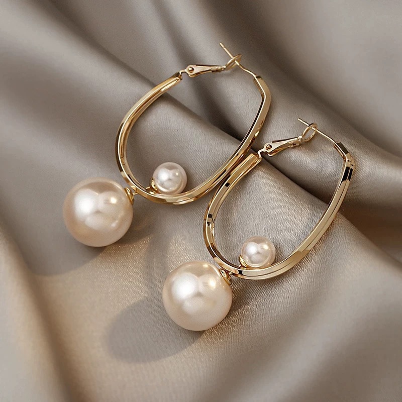 The Double Pearl Hoops - Image 3