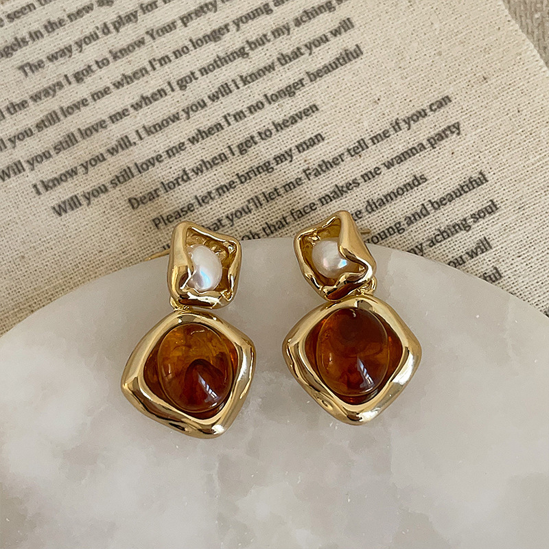 The Molten Amber Studs