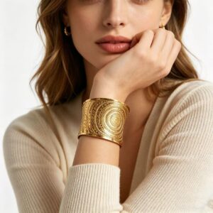 The Moroccan Ornate Gold Filigree Cuff