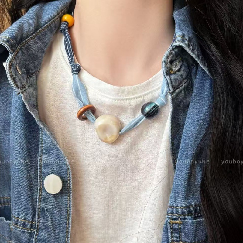 Chunky Ocean Ceramic Necklace