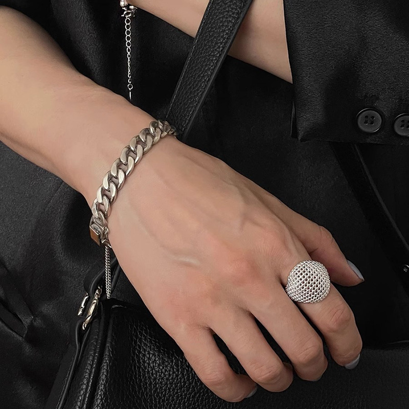 Sterling Silver Mesh Cocktail Ring - Image 6