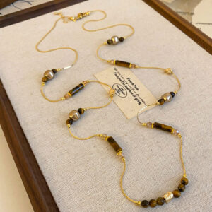 Serenity Multi-Station Beaded Gold Chain